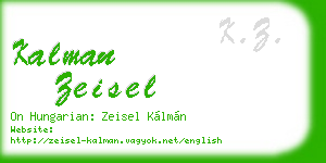 kalman zeisel business card