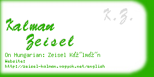 kalman zeisel business card